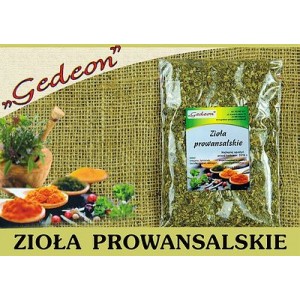 ZIOŁA PROWANSALSKIE  masa netto: 50g   skład: oregano, tymianek, bazylia, cząber, estragon