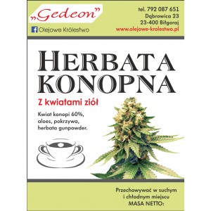 Herbata z kwiatu konopi wraz z ziołami z kwiatów. 50g.